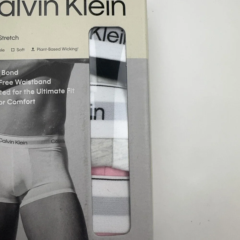Calvin Klein Icon Cotton Low Rise Trunk Boxer Briefs Mens XL Multicolor 3 Pack